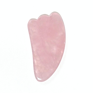 top-quality Natural Rose Quartz Gua Sha Scraping Massage Tool for Lymphatic Drainage - Product Image 3