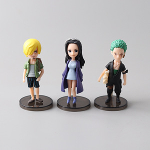 Lot de 6 figurines <span class=keywords><strong>One</strong></span> <span class=keywords><strong>Piece</strong></span> de 10 cm : Luffy, Ace, Sabo, Nami, Zoro, <span class=keywords><strong>Robin</strong></span>, Boa Hancock – Modèles en PVC pour décoration - Product Image 6