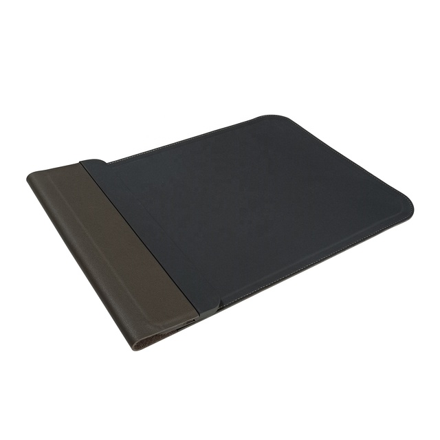 20-Year Factory Leather 4-in-1 Laptop Sleeve with Qi 15W Wireless Charging Phone Earbuds Magnetic Waterproof Tablet Bag Case