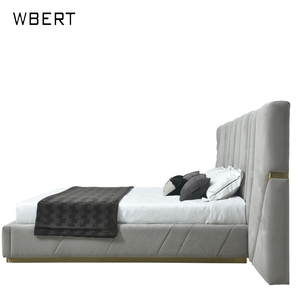 Wbert เตียงสั่งทำเตียงแบบอเมริกันนุ่มแพ็คหัวเตียงควีนเรียบง่ายทันสมัยดีไซน์แบบอิตาลีห้องนอนเตียงคู่ - Product Image 3