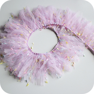 Deepeel AP439 10cm Sewing Accessories Trim Ribbon Fabric Child Doll Mesh Skirt Wedding Mesh Fold <strong>Lace</strong> - Product Image 2