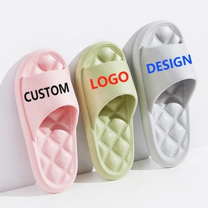 OEM personalizzato Logo pantofole per interni per le <span class=keywords><strong>donne</strong></span> <span class=keywords><strong>e</strong></span> gli uomini di alta qualità infradito con il nome del marchio stile originale pantofole da esterno - Product Image 2