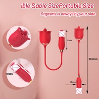 Série Rose Flower - Produits sexuels pour femmes - Masturbateur vibrant télescopique à charge magnétique - Jouet sexuel