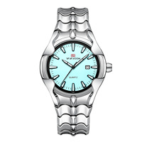Montre à quartz pour homme VAVA VOOM 2399, luxe simple, plaquée or, bracelet unique, cadran champagne, fenêtre de date, luminescente, résistante à l'eau