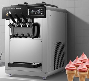 Máquina de Helado Suave Eléctrica de Mesa, 3 Sabores, Mezcla de Alta Producción, Máquina de Conos Suaves Estilo <span class=keywords><strong>KFC</strong></span>, Control Digital, 220V - Product Image 3