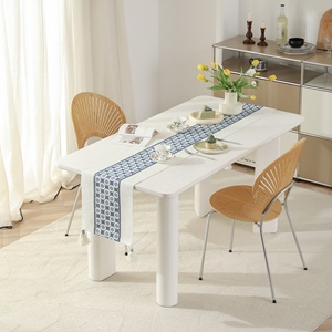 Nuovo stile fattoria Design moderno all'ingrosso fiore <span class=keywords><strong>Runner</strong></span> Wedding tavolo festa stampa di fiori di lusso cotone intrecciato <span class=keywords><strong>Runner</strong></span> - Product Image 4