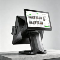 Systèmes de point de vente (PDV) à double écran tactile SDK, système de point de vente pour restaurant de 15,6 pouces, terminal PDV RFID avec écran de 11,6 pouces et lecteur MSR