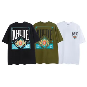 RHUDE Großhandel mit hochwertiger Kleidung für Herren und Damen High-End bedruckte Kurzarm-T-Shirts