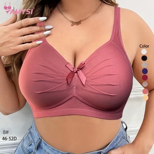 8 #   Sujetador de Moda Amysi 46-52D, Talla Grande, Color Sólido, para <span class=keywords><strong>Mujeres</strong></span> Obesas con Pechos Grandes, Estilo Sexy, Sin Aro, Uso Diario - Product Image 1