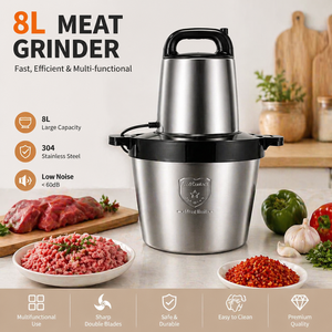 Hachoir à viande électrique 8L 3200W en acier inoxydable, machine à <span class=keywords><strong>Fufu</strong></span>, pilon, hachoir alimentaire, machine à Swallow pour le Nigeria, le Ghana et l'<span class=keywords><strong>Afrique</strong></span> du Sud - Product Image 4