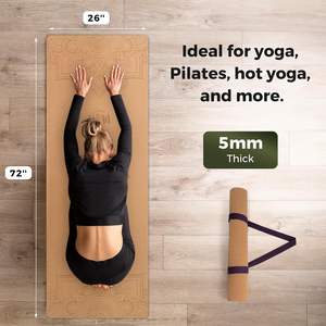 Diseño OEM, Tapete de Yoga Plegable de Corcho y Caucho Personalizado - Product Image 2