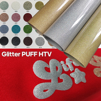 Film vinyle thermocollant HTV 3D textile lavable et réutilisable en Chine, à haute flexibilité, effet pailleté, en rouleau, à faible teneur en PET, facile à appliquer