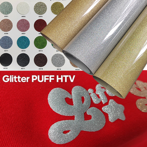 Film vinyle thermocollant 3D textil haute flexibilité pailleté, rouleau de feuille de vinyle thermocollant pour vêtements, faible teneur en PET, Corée - Product Image 6