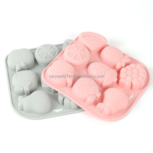 Varywell Baking An Toàn Đóng Băng An Toàn Xà Phòng Nến Sô Cô La Nho Dâu Tây Chanh <span class=keywords><strong>Ice</strong></span> <span class=keywords><strong>Cube</strong></span> Hình Dạng Trái Cây Silicone Khuôn - Product Image 3