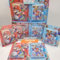 Cuaderno de Dibujos Animados de Tamaño Mediano con Páginas a Color y Juego de Papelería con Bolígrafo, Premios Escolares, Regalos, Regalos para Fiestas