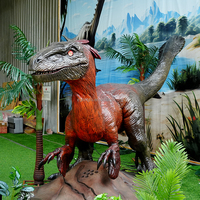 LT-4-101 Dino Tema Parkı Animatronik Raptor Velociraptor Dinozor Robotu Dinozor Müzesi için