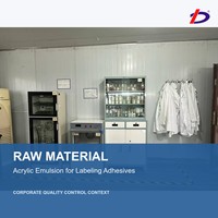 Liant acrylique en émulsion, matière première pour adhésifs d'étiquetage de bouteilles de bière et de boissons, améliorant la tenue et la résistance à l'eau