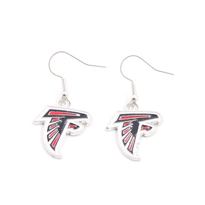 Bán Sỉ Hoa Tai Hạt Charm Kim Loại Tráng Men Cho Đội Bóng Đá Hoa Kỳ Hoa Tai Đội Trưởng Nfl - Product Image 3