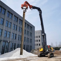 Martillo Vibratorio Hidráulico KN250 Montado en Excavadora, Martillo Vibratorio para Construcción, Máquina para Hincar Pilotes, Estacas de Lámina y Tubulares