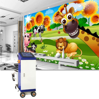 Impresora 3D de inyección de tinta de gran formato, máquina de fabricación de papel tapiz, Mural de pintura, foto, automática, no tripulada, UV Vertical