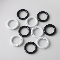 Zhubi 24MM coloré rond en alliage de Zinc porte-clés fermoirs cuisson vernis porte-clés fermoir connecteurs breloques bijoux à bricoler soi-même accessoires