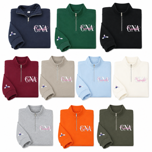 Felpa da Donna Personalizzata con Ricamo, Zip a un Quarto, Collo Alto, Invernale, con Logo - Product Image 3