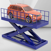 Çift seviyeli araba depolama makaslı park asansörü çift katlı araba depolama park platformu asansör kaldırma platformu