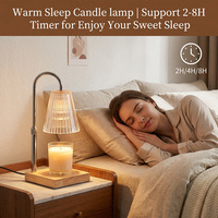 Lampe chauffe-bougie électrique domestique longue durée avec abat-jour conique en verre résistant au jaunissement à haute température