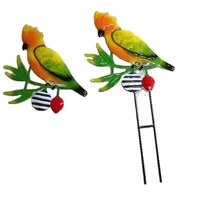 2 Pack Metal Hummingbird Wall Art, 16.5 Inch Bright Color Inspirational Wall Decor Colorful Birds Sculpture, Hanging for outdoor