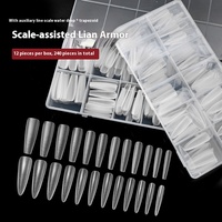 Ultra-mince givré couverture complète Nail Art Extension Patch chiens français Traceless Salon spécial doigt Application échelle ligne ongles