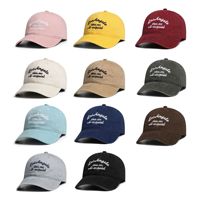 Gorra de Béisbol Personalizada al por Mayor con Bordado de Letras, 100% Algodón, Estilo Vintage Retro Y2K, Visera Curva sin Estructura, Ajustable, Unisex