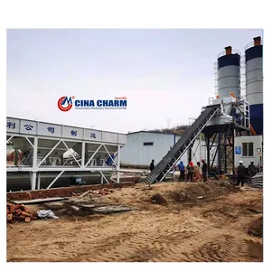 最受欢迎的CLMP60混凝土厂料斗提升稳定土壤水泥立轴混凝土搅拌站，ce认证