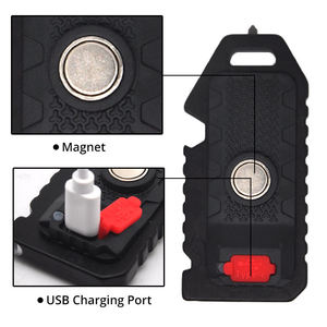 <span class=keywords><strong>LED</strong></span> EDC recargable aleación de aluminio COB llavero 1000 lúmenes alarma de silbato de emergencia refrescante seguridad resplandor Camping antorcha - Product Image 2