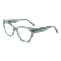 Montures de lunettes en acétate unisexe de haute qualité femme et homme classique oeil de chat optique conception d'ordinateur coloré