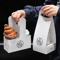 Boîte de transport tendance pour café, porte-gobelets en carton blanc pour thé au lait, emballage créatif en forme de chèvrecou avec poignée, emballage commercial pour boissons