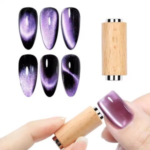 Bâtonnet magnétique double tête pour ongles effet œil de chat, stylo magnétique puissant pour vernis gel, outils de manucure magnétiques cylindriques - Product Image 3