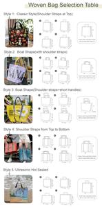 Fabricant de sacs de courses personnalisés avec logo, sacs de courses réutilisables en polypropylène tissé imperméable pour supermarché Intermarché - Product Image 4