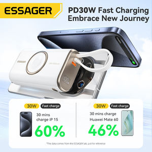 <span class=keywords><strong>ESSAGER</strong></span> ES-D018 Petit chargeur de téléphone portable portable Batterie 10000Mah Power Bank avec chargeur sans fil magnétique pour montre intelligente - Product Image 4