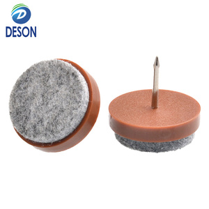 Accessori per Mobili Deson: Pattini Scorrevoli con Feltro Spesso Marrone + Velcro <span class=keywords><strong>Nero</strong></span>, da Fissare con Chiodi, in <span class=keywords><strong>Silicone</strong></span>/PTFE - Product Image 2