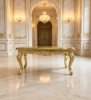 Table basse carrée de style européen, faite à la main, avec cadre en chêne antique et plateau en marbre, meubles de salon