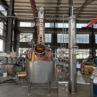 TW 500L distillateur de cuivre rouge maison hydrolat colonne de reflux encore pour le vin vodka alcool faisant l'équipement