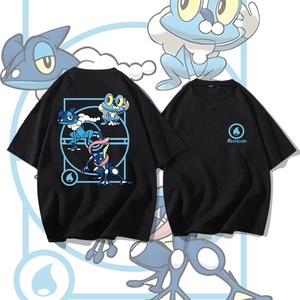 T-shirt en coton à manches courtes <span class=keywords><strong>Poke</strong></span>-mon Animation Joint Ninja Frog pour hommes et enfants, mode estivale, coupe ample - Product Image 2
