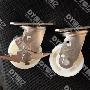 हार्डवेयर कैस्टर, 4 "स्टेनलेस स्टील स्विवेल ब्रेक कैस्टर, औद्योगिक कैस्टर व्हील के साथ - Product Image 3