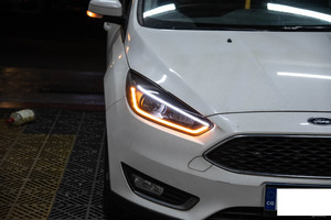 Gruppo Fari a LED Bi-Ottici con Indicatori di Direzione Dinamici DRL, Fari Anteriori Retrofit per Ford <span class=keywords><strong>Focus</strong></span> 2015-2018 - Product Image 6