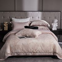 Ensemble de literie de luxe pour la maison, 4 pièces, ensembles de literie colorés, sur mesure, taille Queen King, ensemble de literie en satin de luxe, dentelle à volants