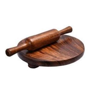 Modern Wall Nut Polished Wooden Rolling Pin and <b>Board</b> for Making Pasta Cookie Pie Pizza and Bread Use Food Safe - Product Image 1
