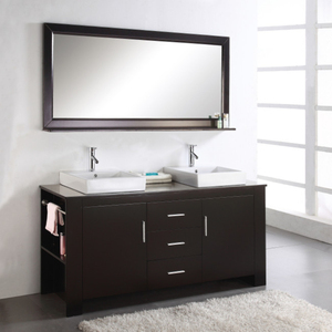 Todo tipo de productos de baño, muebles de baño de madera, <span class=keywords><strong>60</strong></span> pulgadas, doble lavabo, fabricante Foshan - Product Image 1
