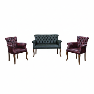 Juego de Muebles Modernos de Lujo para Salón de Barbería, Silla de Espera de Madera No Plegable, Sofá, Modelo 889, Embalaje para Envío, Ideal para Centros Comerciales, Hoteles y Supermercados - Product Image 2