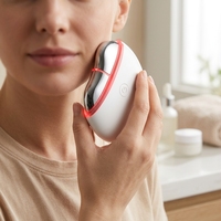 Appareil de massage facial et cervical professionnel 4 en 1 électrique Gua Sha avec lumière rouge, vibration chauffante et beauté