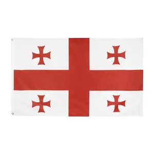 Nuoxin Custom 3x5ft Double Sided 100% Polyester National Georgia Flag Countries All Over The World
